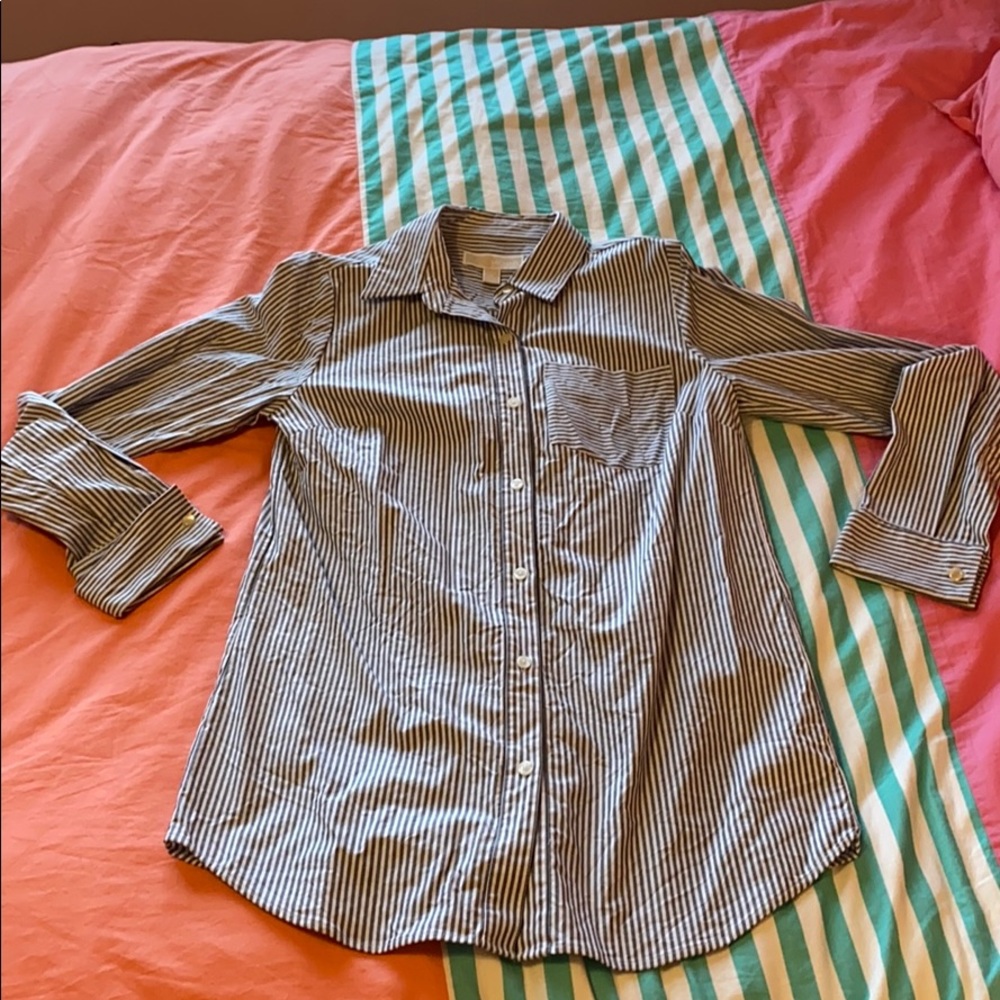 Michael Kors Striped Button up Top